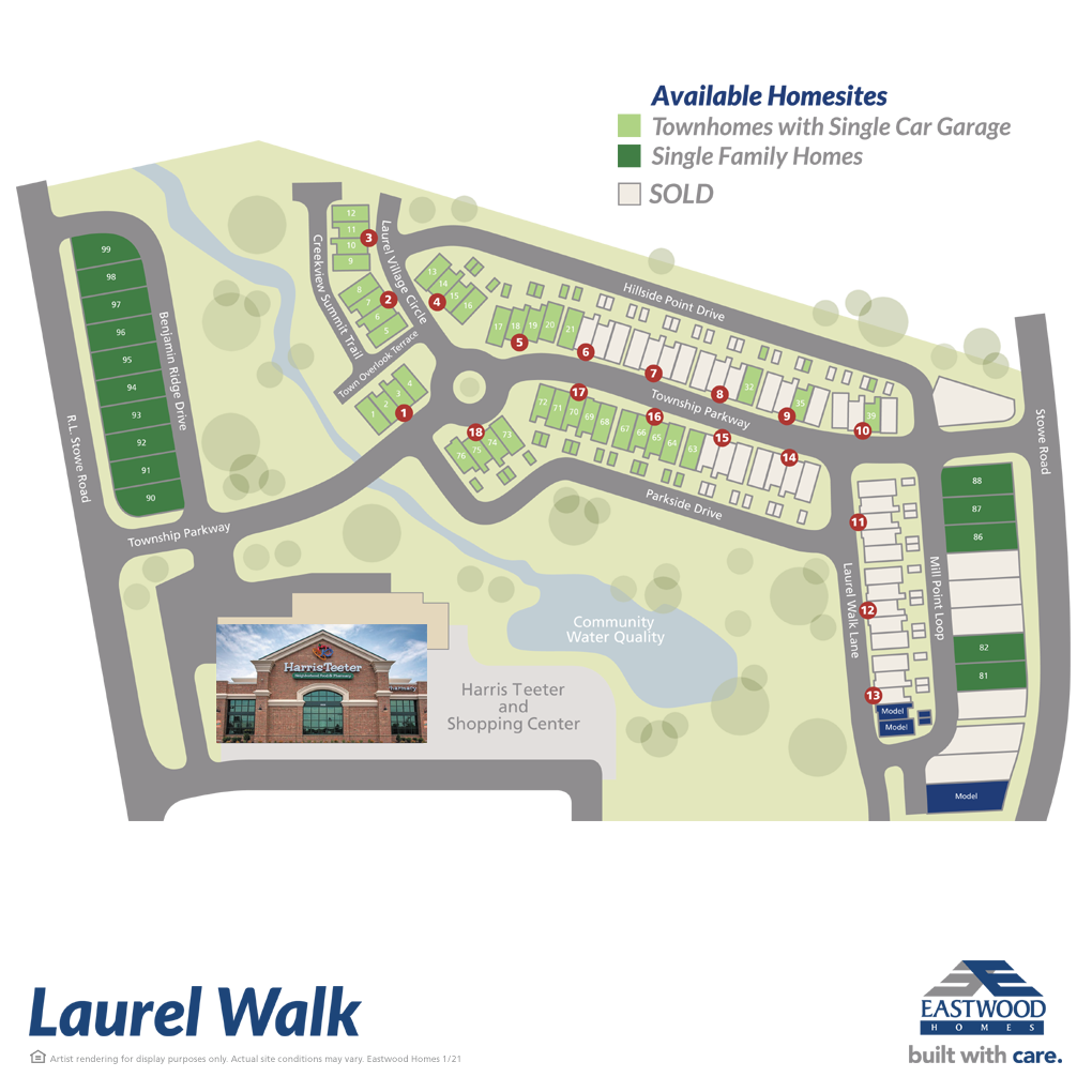Laurel Walk Townhomes Belmont, NC Townhomes For Sale Eastwood Homes